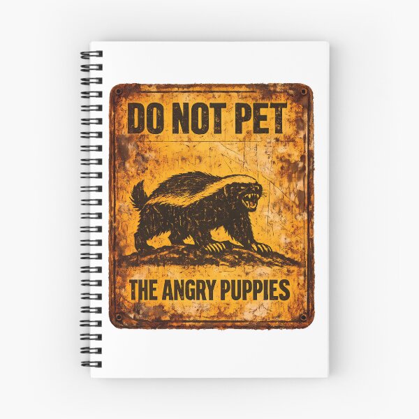 Item preview, Funny Honey Badger Sign Do Not Pet Angry Puppies Sticker designed and sold by MIROUZ2000.