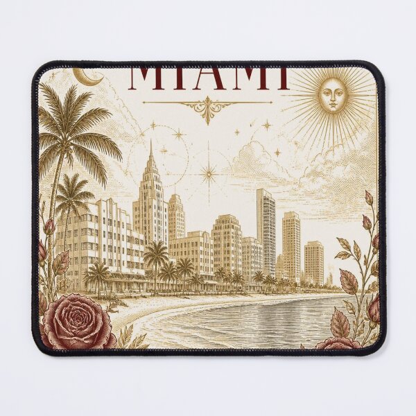 Item preview, Miami Vintage Ivory T-Shirt – Elegant Miami Gift for Women designed and sold by SunnyDesign82.