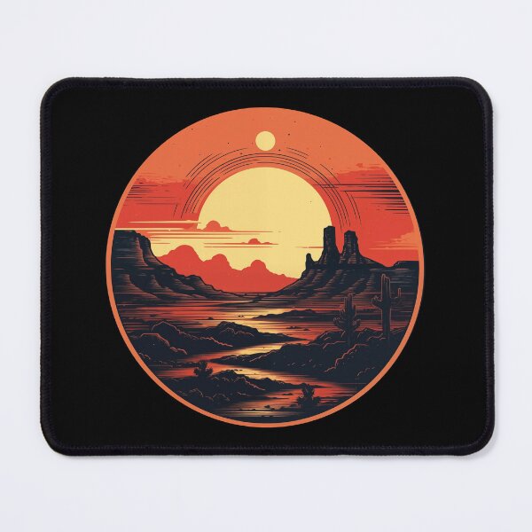 Item preview, Western Sunset Desert Canyon Landscape Art designed and sold by QuantumQGear.
