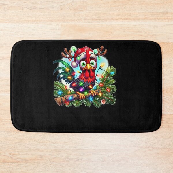 Item preview, Funny Christmas Rooster Tangled Holiday Lights designed and sold by SiarheiYur.