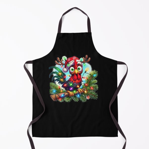 Item preview, Funny Christmas Rooster Tangled Holiday Lights designed and sold by SiarheiYur.