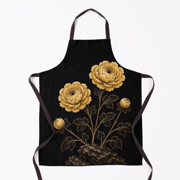 Item preview, Small Size Twin Peonies on a Dark Scholar’s Rock – Korean Minhwa Floral Art designed and sold by K-Tradition.