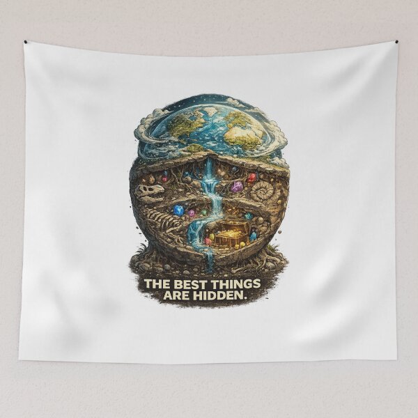 Item preview, The Best Things Are Hidden | Earth Inside Rock Geology designed and sold by NatureHarmony16.