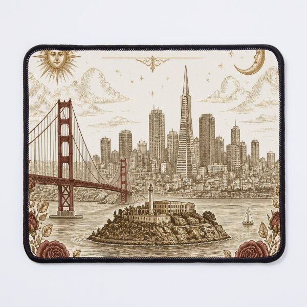 Item preview, San Francisco Vintage Ivory T-Shirt – Elegant SF Gift for Women designed and sold by SunnyDesign82.