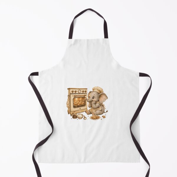 Item preview, Cute Baby Elephant Baking Cookies Oven Cottagecore designed and sold by AQUILAKREO.