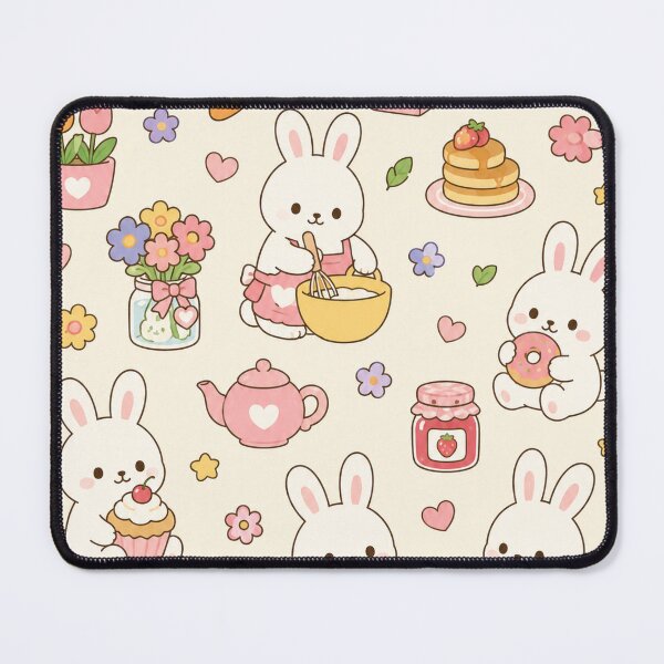Item preview, Pastel Bunny Garden Bakery Pattern designed and sold by Soft Berry Studio.