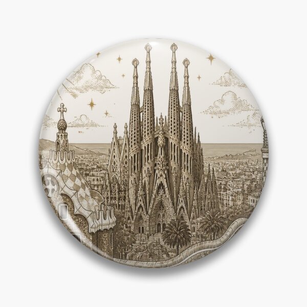 Item preview, Barcelona Vintage Ivory T-Shirt – Elegant Barcelona Gift for Women designed and sold by SunnyDesign82.