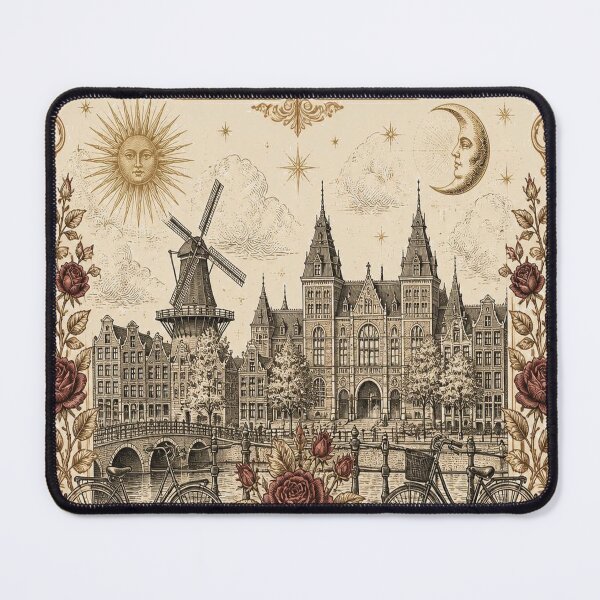 Item preview, Amsterdam Vintage Ivory T-Shirt – Elegant Amsterdam Gift for Women designed and sold by SunnyDesign82.