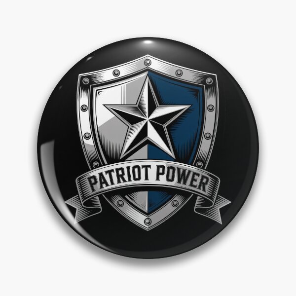 Item preview, Patriot Power Star Shield Emblem designed and sold by OldGloryForge.