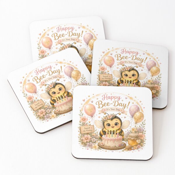 Item preview, Happy Bee Day Cute Birthday Bee Design | Sweet as Honey Kawaii Bee Cake Celebration designed and sold by Celebrate & Sparkle.