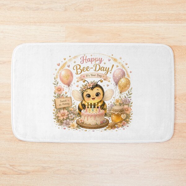 Item preview, Happy Bee Day Cute Birthday Bee Design | Sweet as Honey Kawaii Bee Cake Celebration designed and sold by Celebrate & Sparkle.