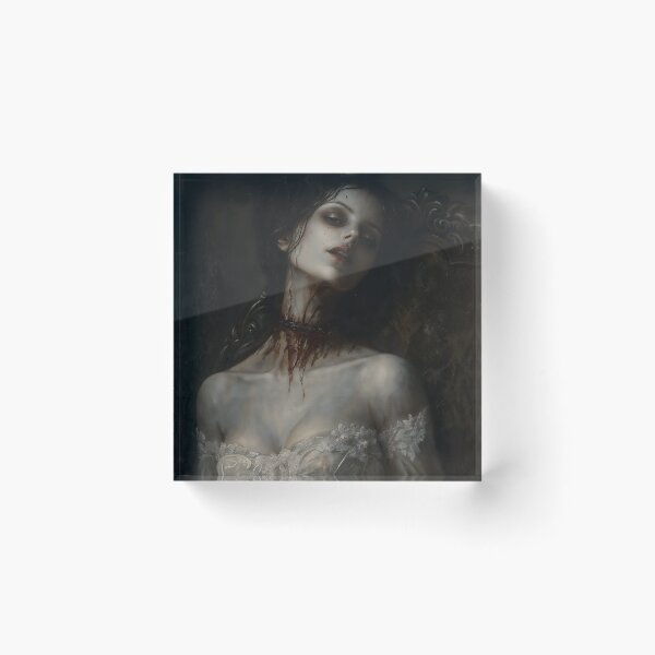 Item preview, Young Vampire Girl Gothic Lace Dress Dark Fantasy Art designed and sold by DarkHolyQueen.