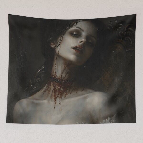 Item preview, Young Vampire Girl Gothic Lace Dress Dark Fantasy Art designed and sold by DarkHolyQueen.