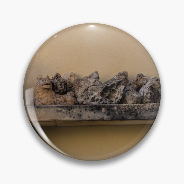 Item preview, Decorative Stone Shelf With Weathered Rocks and Miniature Well on Yellow Mediterranean Wall designed and sold by Nmallia.