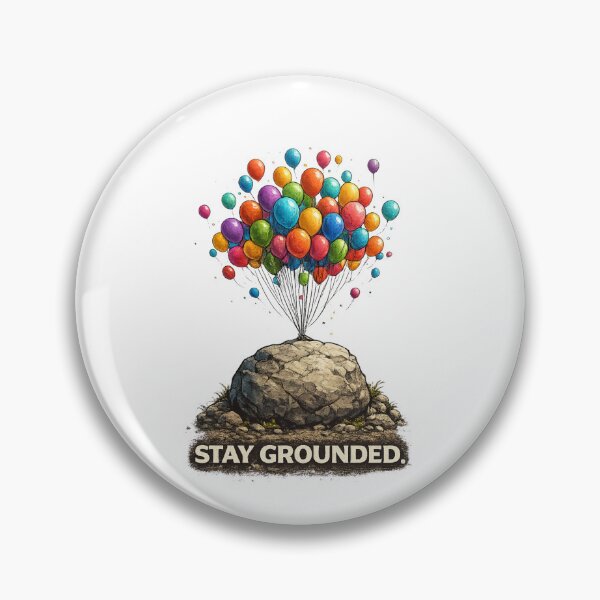 Item preview, Stay Grounded | Rock With Balloons Motivational designed and sold by NatureHarmony16.