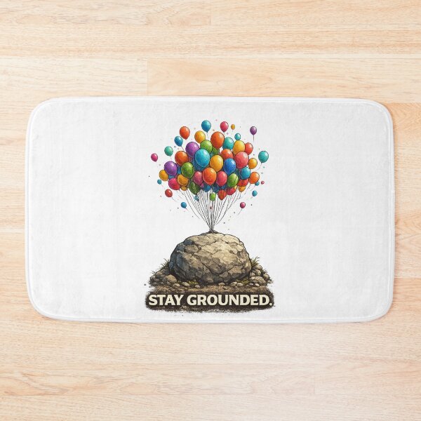 Item preview, Stay Grounded | Rock With Balloons Motivational designed and sold by NatureHarmony16.