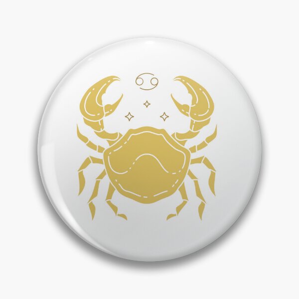 Item preview, Golden Cancer Zodiac Crab Minimalist Illustration designed and sold by debbiebento.