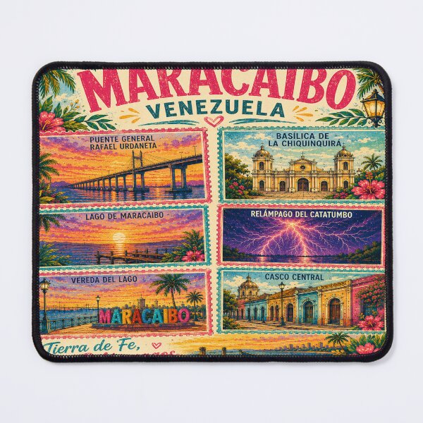 Item preview, Venezuela Stamp Maracaibo Zulia Travel Art designed and sold by Nzgiftsandmore.