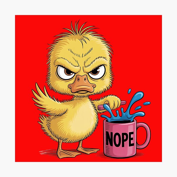 Item preview, Angry Duck - Nope designed and sold by 123ks.