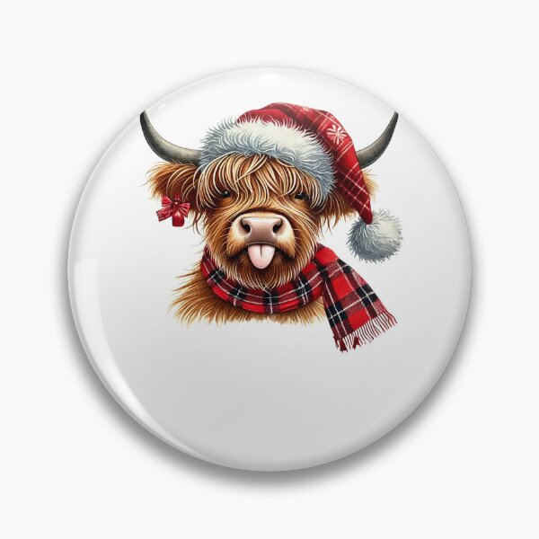 Item preview, Funny Highland Cow Christmas Santa Hat designed and sold by SiarheiYur.