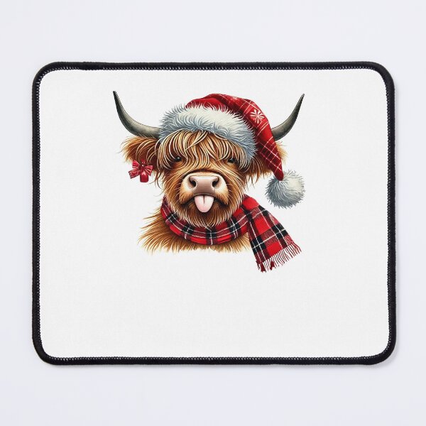 Item preview, Funny Highland Cow Christmas Santa Hat designed and sold by SiarheiYur.