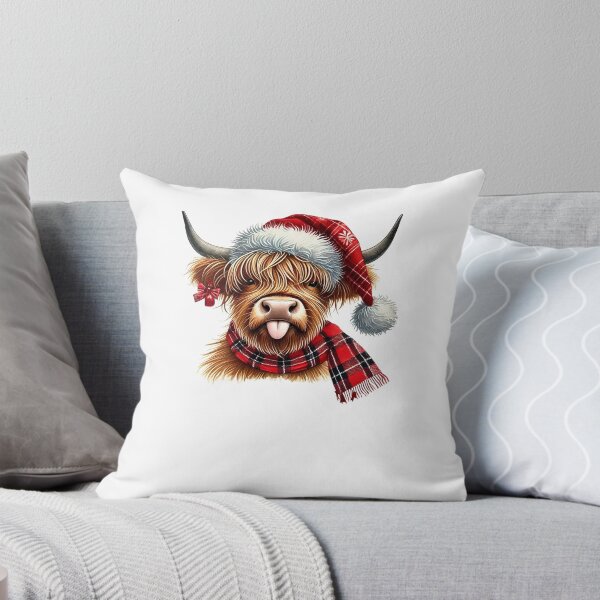 Item preview, Funny Highland Cow Christmas Santa Hat designed and sold by SiarheiYur.