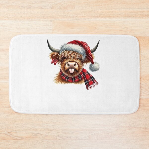Item preview, Funny Highland Cow Christmas Santa Hat designed and sold by SiarheiYur.