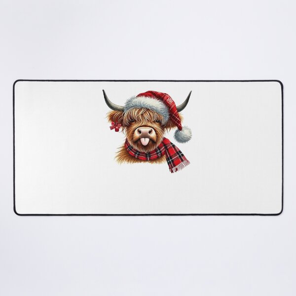 Item preview, Funny Highland Cow Christmas Santa Hat designed and sold by SiarheiYur.