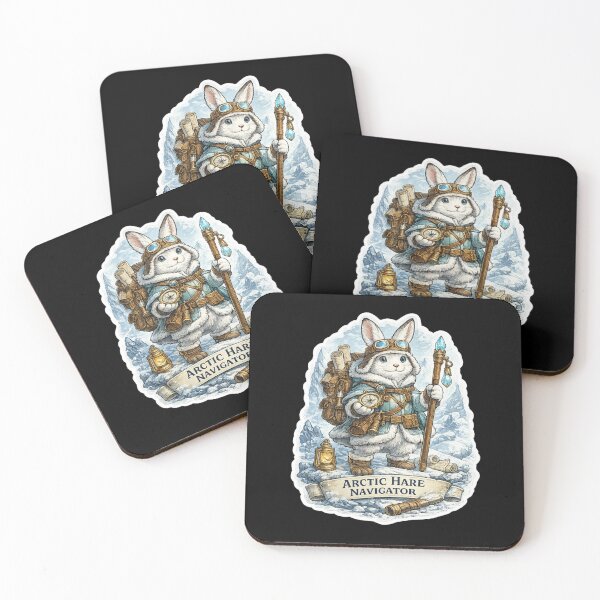 Item preview, Arctic Hare Navigator | Polar Explorer Rabbit Sticker | Fantasy Adventure Animal Art designed and sold by MrDev.