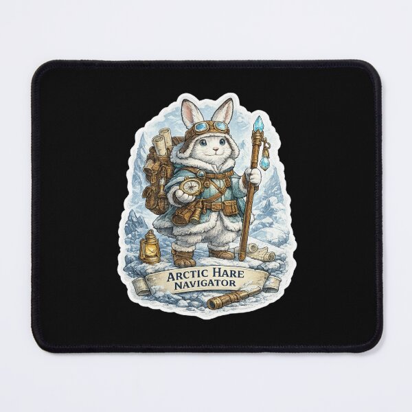 Item preview, Arctic Hare Navigator | Polar Explorer Rabbit Sticker | Fantasy Adventure Animal Art designed and sold by MrDev.