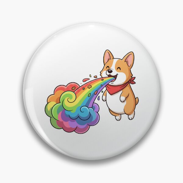 Item preview, Rainbow Vomiting Corgi designed and sold by Amir Faysal.