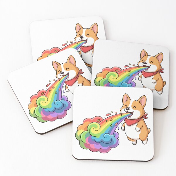 Item preview, Rainbow Vomiting Corgi designed and sold by Amir Faysal.