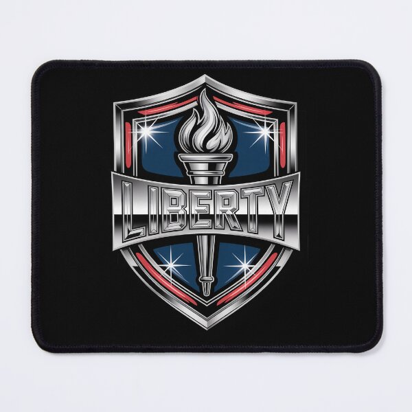 Item preview, Liberty Torch Patriotic Shield Emblem designed and sold by OldGloryForge.