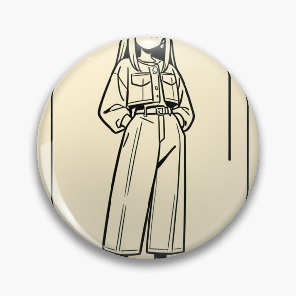 Item preview, Illustration - Young woman in casual attire hands in pockets designed and sold by AnimeShin.