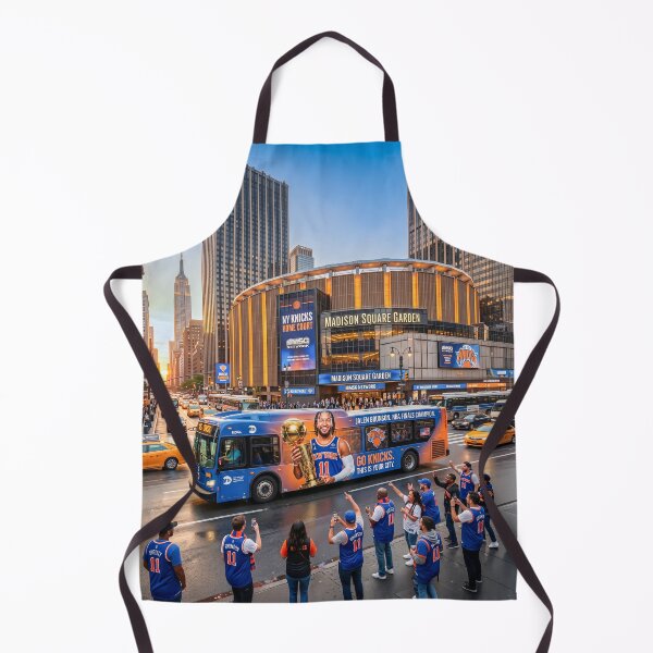 Item preview, NYC Bus With Jalen Brunson MVP Ad designed and sold by Home Decor Art.