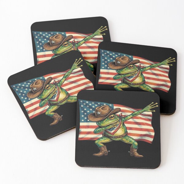 Item preview, Dabbing Cowboy Frog with American Flag designed and sold by DailySparks.