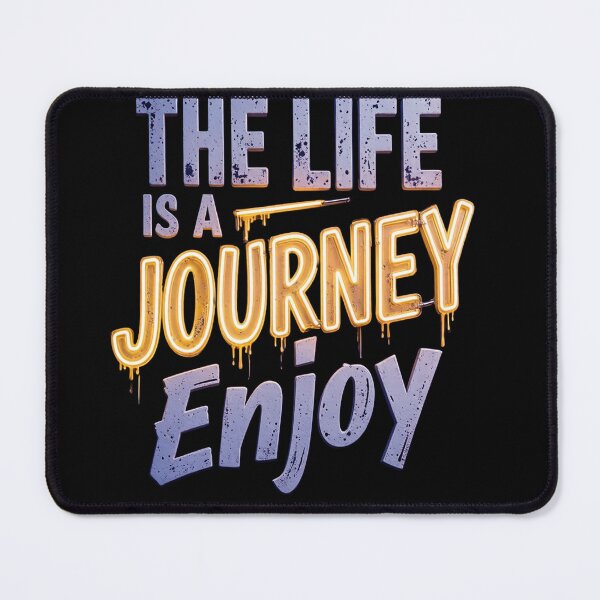 Item preview, Inspirational "Life Is A Journey Enjoy" 3D Typography Art For Motivation And Positivity designed and sold by ARTCREATESHOP.