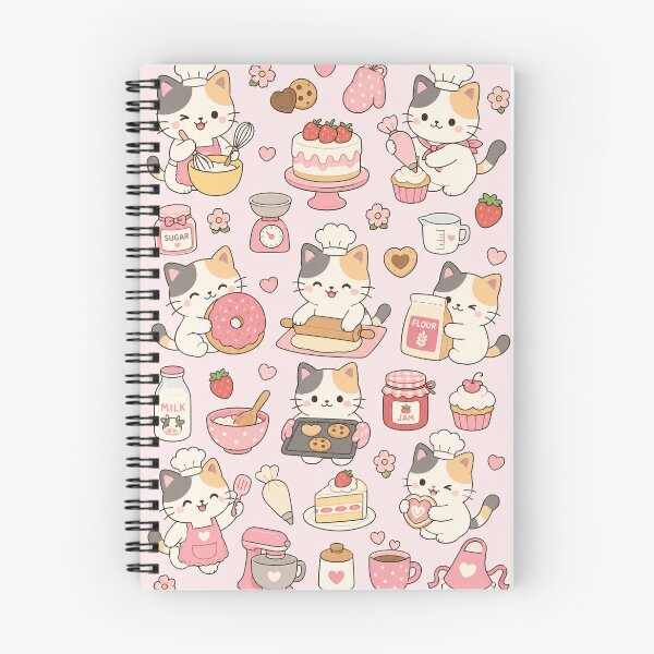 Item preview, Cute Cat Bakery Pattern designed and sold by Soft Berry Studio.