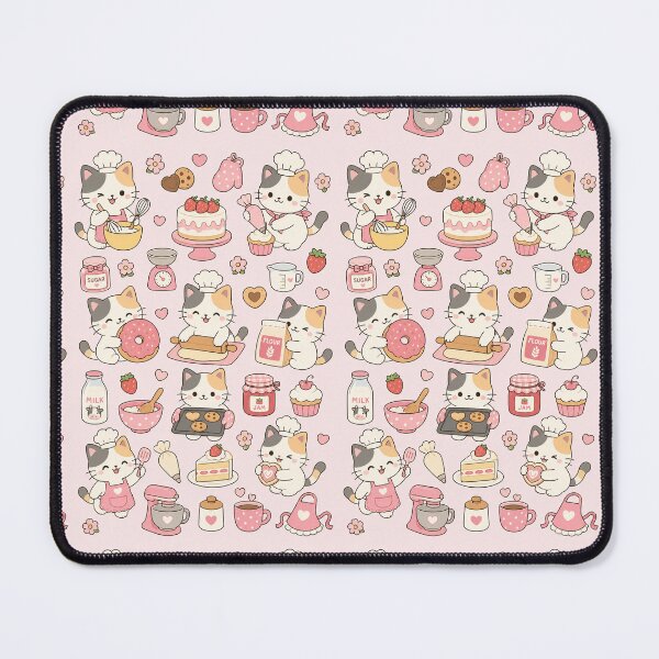 Item preview, Cute Cat Bakery Pattern designed and sold by Soft Berry Studio.