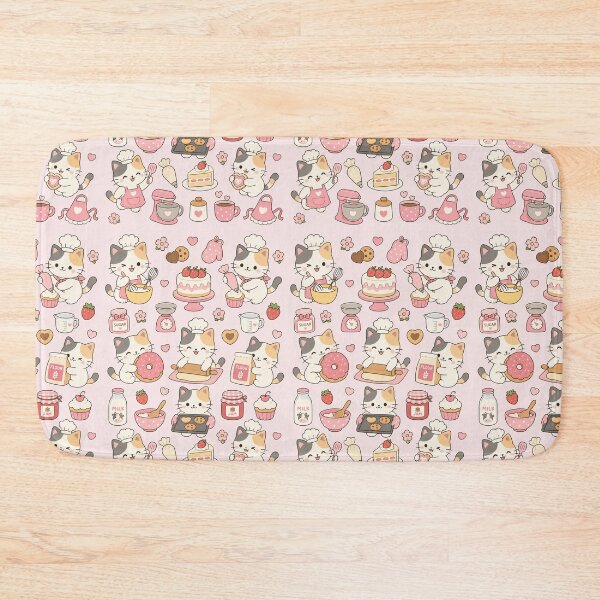 Item preview, Cute Cat Bakery Pattern designed and sold by Soft Berry Studio.