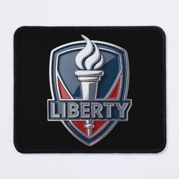 Item preview, 3D Chrome Liberty Torch Shield Emblem designed and sold by OldGloryForge.