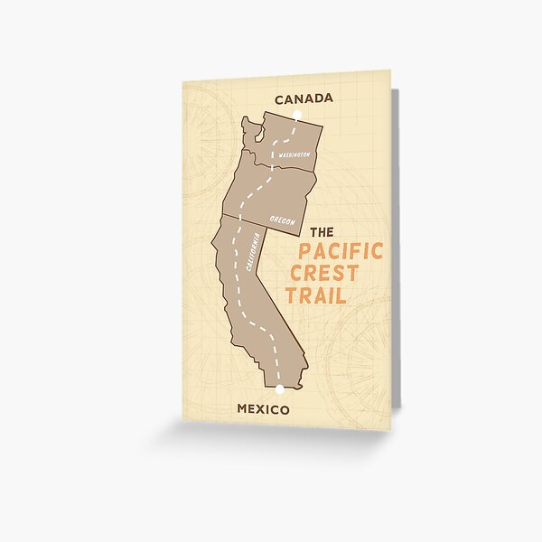 Item preview, Pacific Crest Trail Map Print PCT designed and sold by cloudhiker.