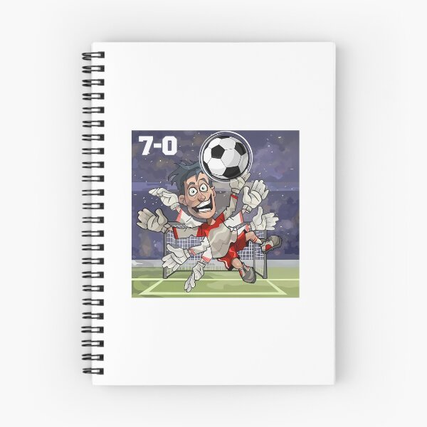 Item preview, 7:0?! – Goalkeeper in Disbelief Funny Football Cartoon Design designed and sold by PING 999 STUDIO.