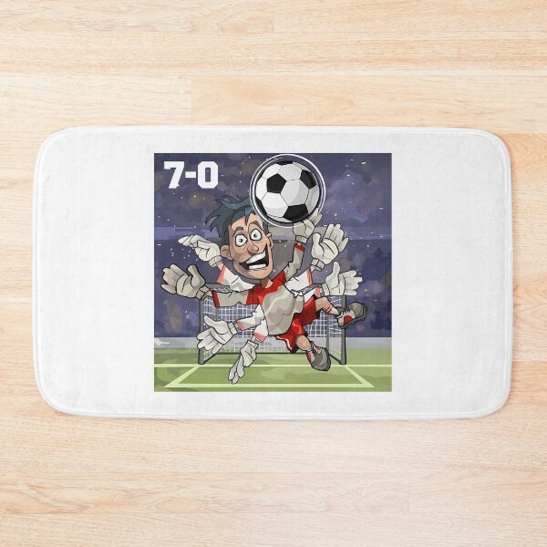 Item preview, 7:0?! – Goalkeeper in Disbelief Funny Football Cartoon Design designed and sold by RvinJo8.