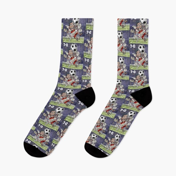 Item preview, 7:0?! – Goalkeeper in Disbelief Funny Football Cartoon Design designed and sold by RvinJo8.