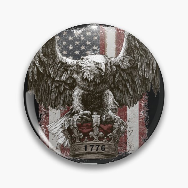 Item preview, Rejecting Kings Since 1776 Funny Patriotic American Eagle T-Shirt designed and sold by FizjoHed.