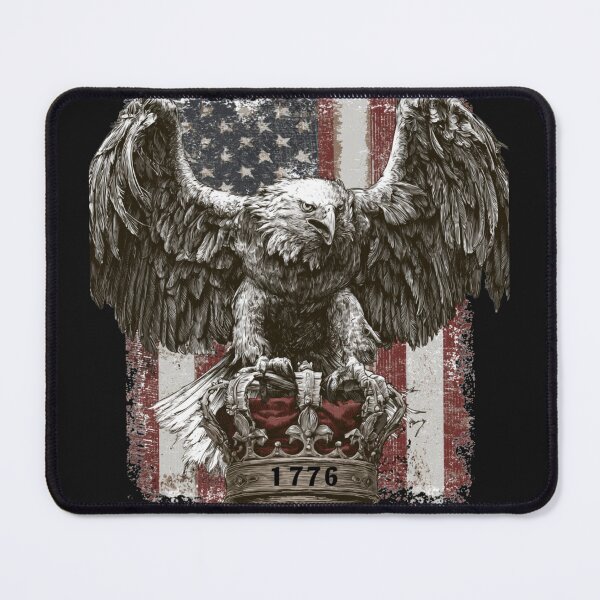 Item preview, Rejecting Kings Since 1776 Funny Patriotic American Eagle T-Shirt designed and sold by FizjoHed.