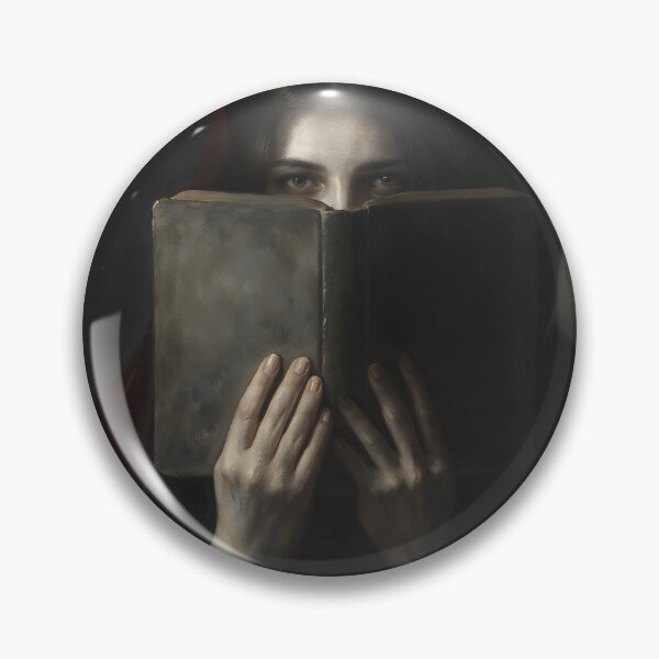Item preview, Young Witch Reading Magic Book Dark Academia Art designed and sold by DarkHolyQueen.