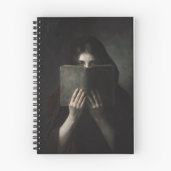 Item preview, Young Witch Reading Magic Book Dark Academia Art designed and sold by DarkHolyQueen.