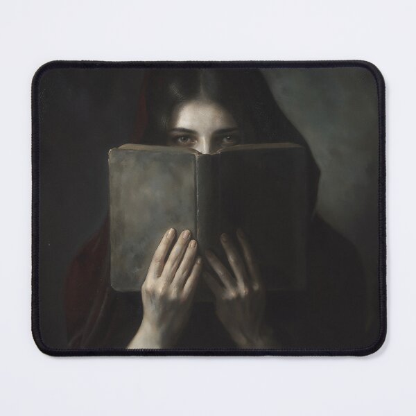Item preview, Young Witch Reading Magic Book Dark Academia Art designed and sold by DarkHolyQueen.